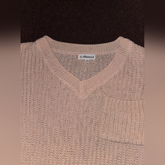 Macaron Oversized Knit Sweat With Short Sleeves In Size Small - Picture 5 of 11